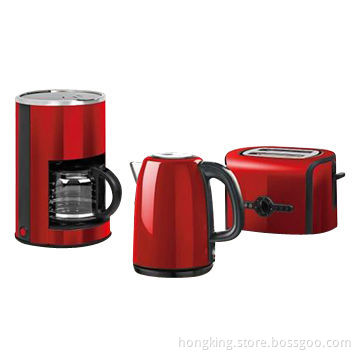 2-slice toaster, 930W, automatically turns off function, stainless steel surface with color painting